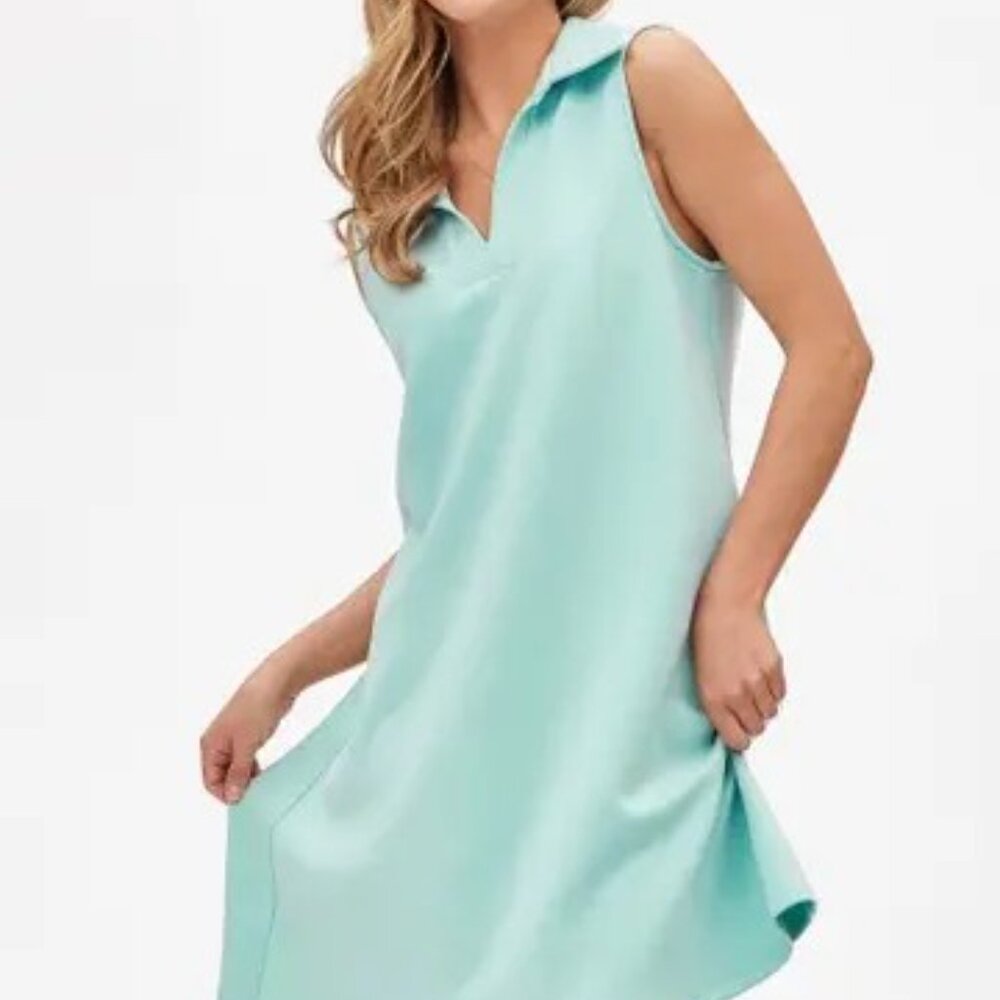 Sleeveless Light Green/ Sage Polo Dress
